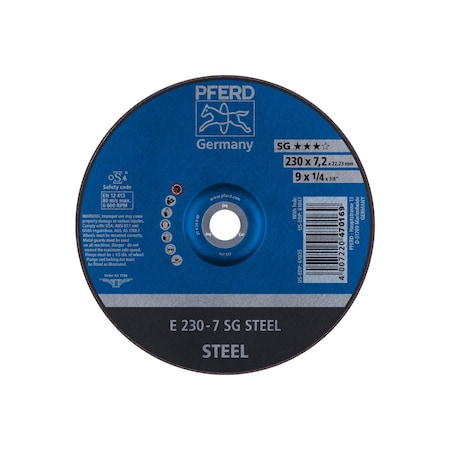 Pferd Grinding Wheel, Type 27, 9"x1/4 61035